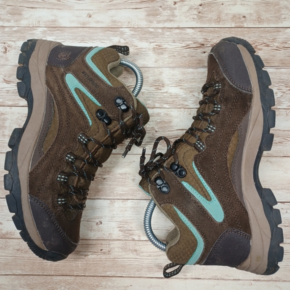 Northside Waterproof Hiking Shoes Trail Boots Brown Tan Aqua Women's Size 7 - Picture 6 of 11
